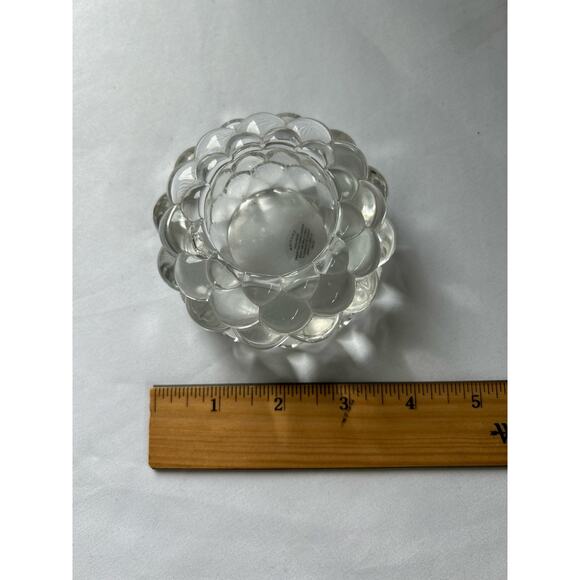 Crystal Raspberry Bubble Votive Candle Holders set of 4 - Picture 6 of 10